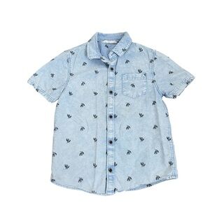 Mango chambray cactus Patterned Kids Shirt